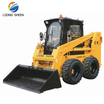 Tire skidsteer loader with series attachments for sale